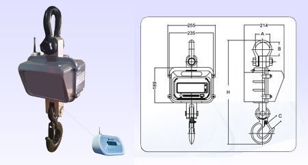 Crane Scales with Wireless Indicator (2, 3, 5, 10 ton)